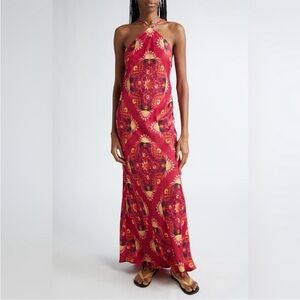 FARM Rio Luize Halter Maxi Dress Size M Medium